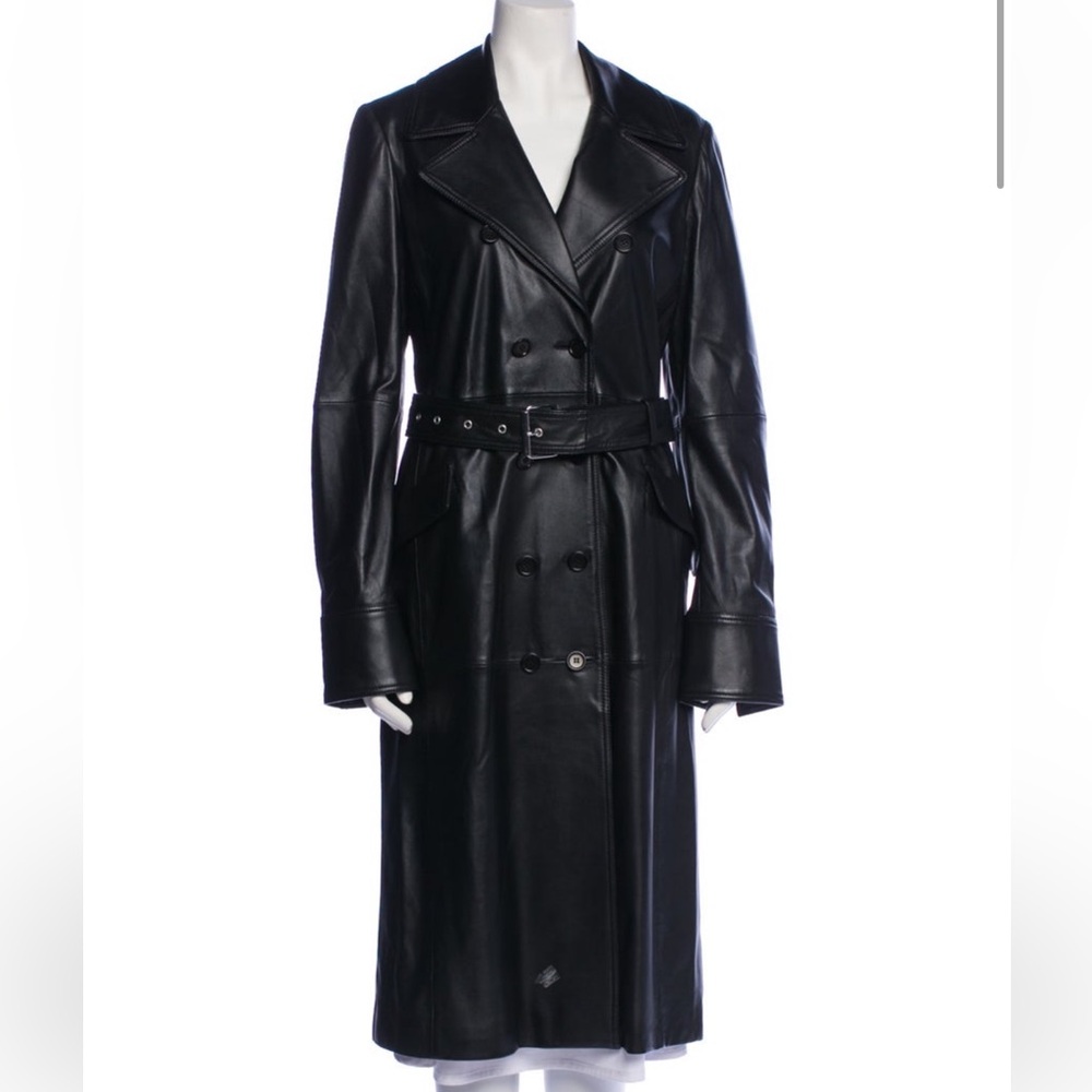 Sportmax Leather Trench Coat
